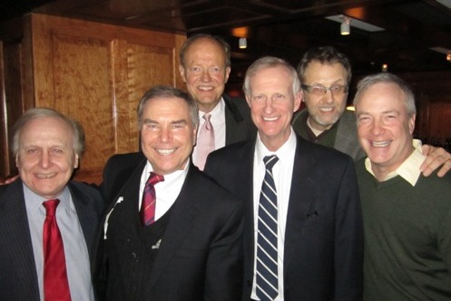Jack Evans (center) with Don Dinan, Barry Hart, Bill Hall, John Ralls, Ted Vogel