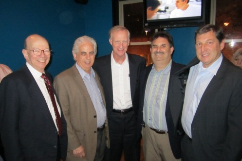 Jack Evans (center) is joined by Georgetown ANC commissioners Ron Lewis, Ed Solomon, Bill Starrels and Jeff Jones