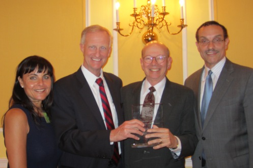 Jennifer Altemus, Councilmember Jack Evans, Awardee Ron Lewis and Mayor Vincent Gray