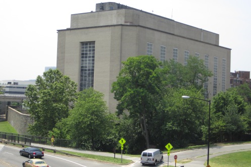 The surplus West Heating Plant at the confluence of Rock Creek and the Potomac River