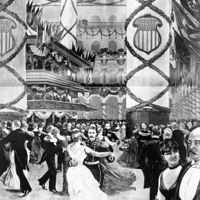 The first Inaugural ball in Washington was thrown for James and Dolley Madison in 1809 at Long&#039;s Hotel