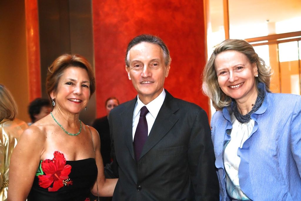 Kate Boyce (NOFAS Board Chair), Amb. Claudio Bisogniero and Laura Denise Bisogniero