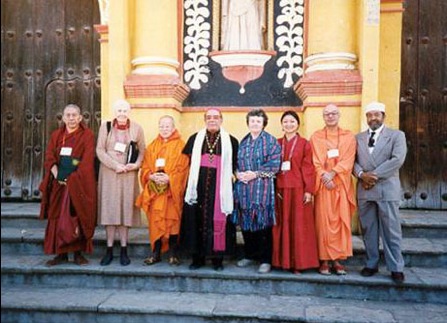 Sister Joan Chittister (4th from right) with Various Religious Leaders