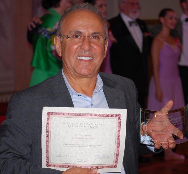 Joe Farruggio with awards