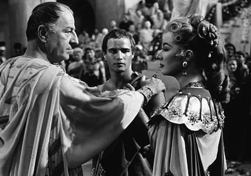 Louis Calhern, Marlon Brando and Deborah Kerr in Joseph Mankiewicz&#039;s Julius Caesar (1953)