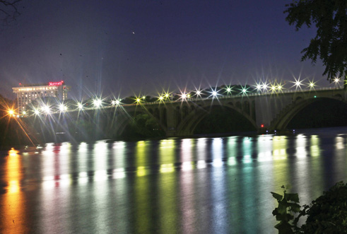 Proposed architectural lighting is intended to better highlight the 1923 bridge’s iconic archways.