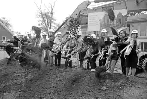 The Lab School held a groundbreaking ceremony yesterday for its new high school wing, which will help it ease a space crunch.