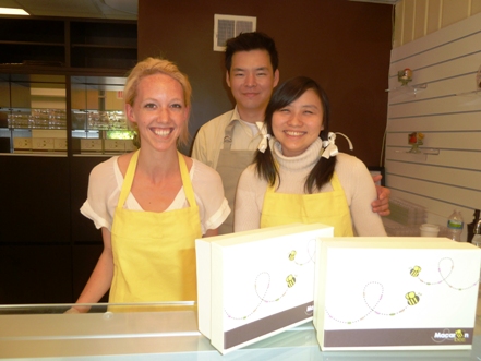 Macaron Princess Taryn Ferguson, Han Kim and Queen Bee Debby Kim