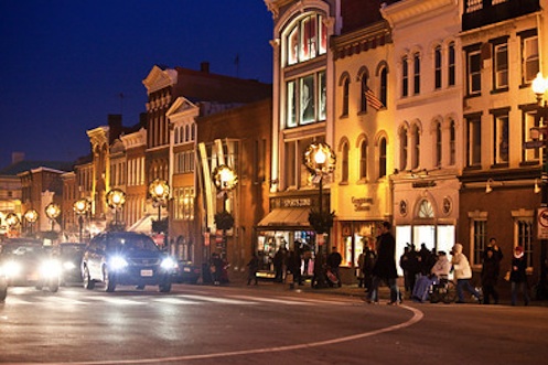 M Street at night