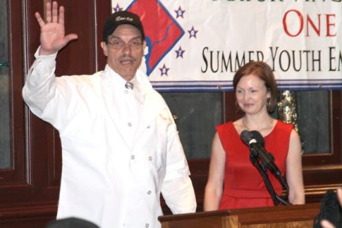 Vincent Gray with Elizabeth Scott at Mayor&#039;s Press Conference