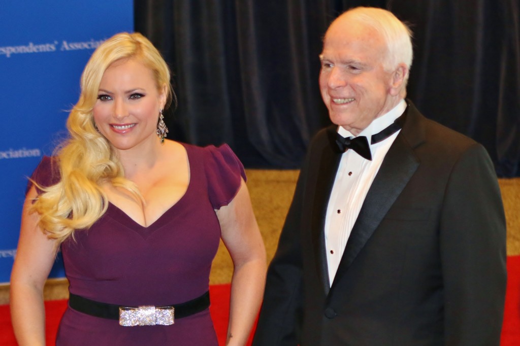 Meghan McCain with Senator John McCain at the WHCAD