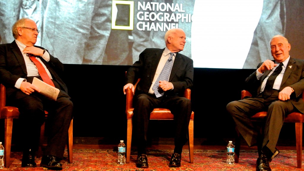 McCain and Brace with USA Today moderator