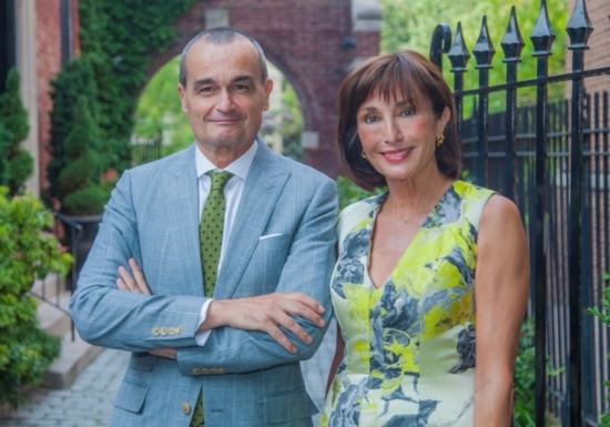 French Ambassador Gerard Araud with Monaco&#039;s Ambassador Maguy Maccario Doyle