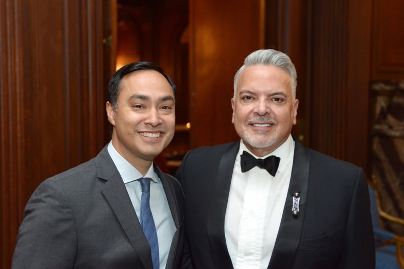 Representative Joaquin Castro and Henry R. Muñoz, III