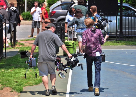 MASN film crew in Rose Park