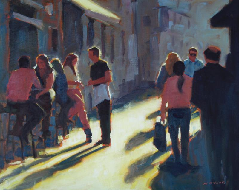 The Theatre of the Street, 2014, oil on panel, 20 x 16