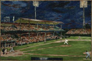 Marjorie Phillips Night Baseball (1951)