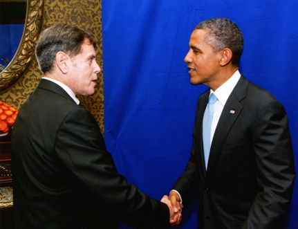 Peter Rosenstein and Barack Obama