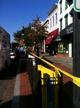 M Street near 28th where shooting occured