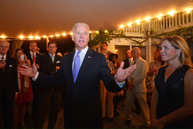 VP Joe Biden and Page Evans