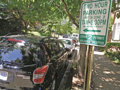 An alternative parking proposal would reduce the size of Zone 2 as applied in Georgetown.