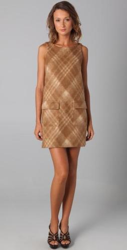 Shoshana Plaid Pocket Shift Dress