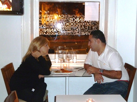 Fran Berk and Rashid Hassouni at Puro Cafe