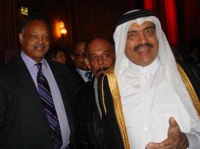 The Rev. Jesse Jackson (far left) &amp; Ambassador Mohamed Bin Abdulla Al-Rumaihi