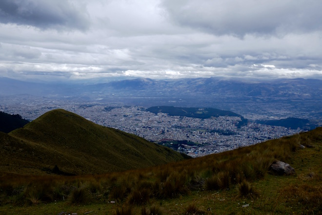 Cruz Loma view on Pinchincha Volcano in Quito