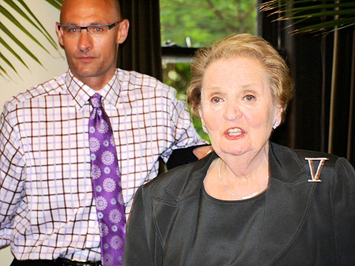 Former Secretary of State Madeleine Albright with DC Council Candidate Clark Ray
