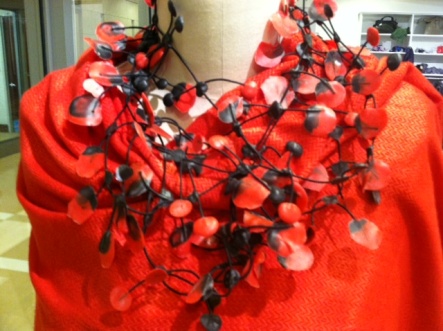 Red Petals Necklace by Annemieke Broenik
