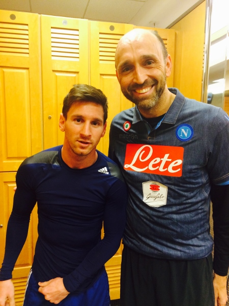 Lionel Messi (left) and Pasquale DePandi