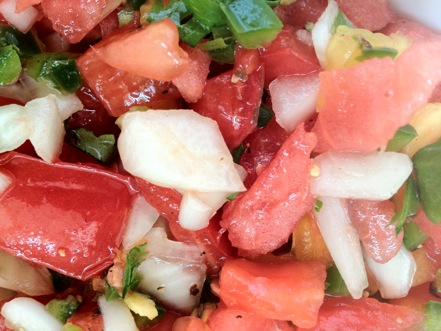 Katherine&#039;&#039;s Spicy Fresh Watermelon Salsa from Diet Simple Farm to Table Recipes: 50 New Reasons to Cook in Season