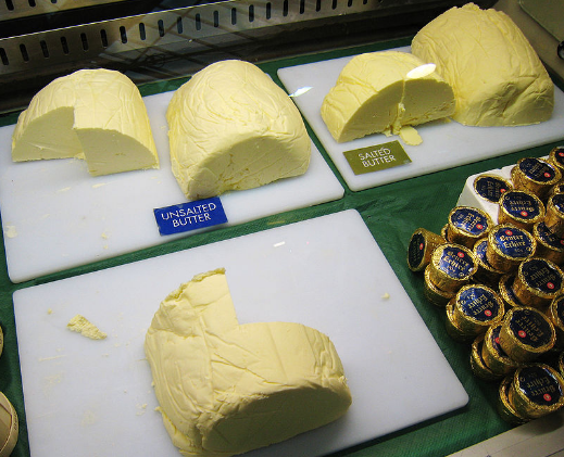 Butter Displayed in a Market