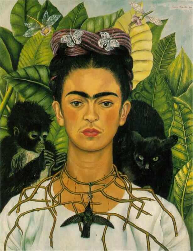 Self-Portrait with Thorn Necklace and Hummingbird, 1940