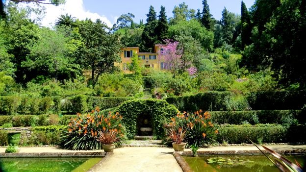 The villa at Serre de la Madone presides above the beautiful gardens created by Lawrence Johnston.