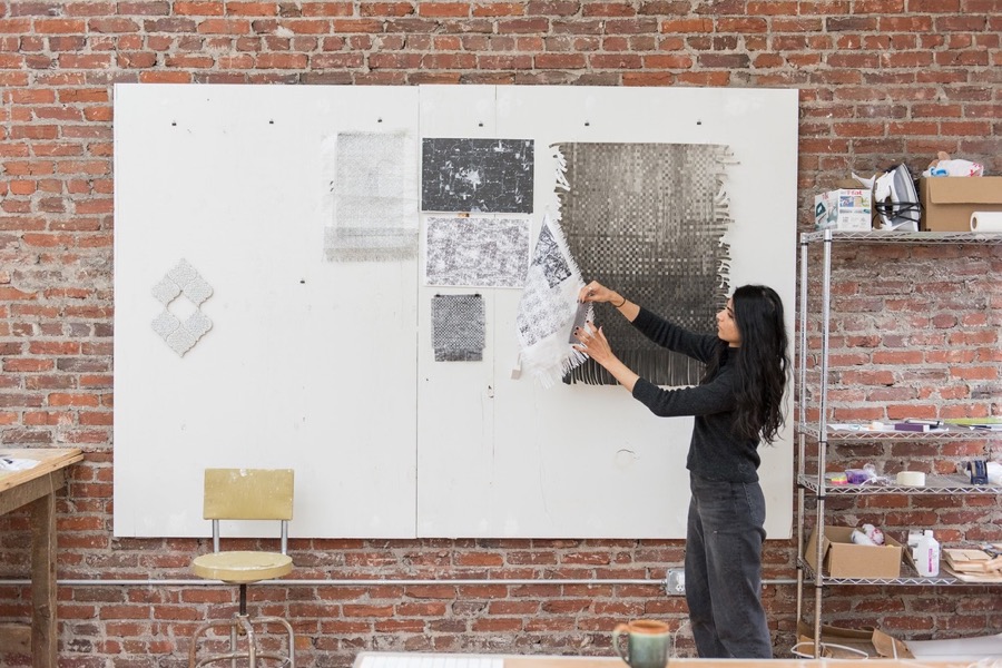 Sobia Ahmad in her studio