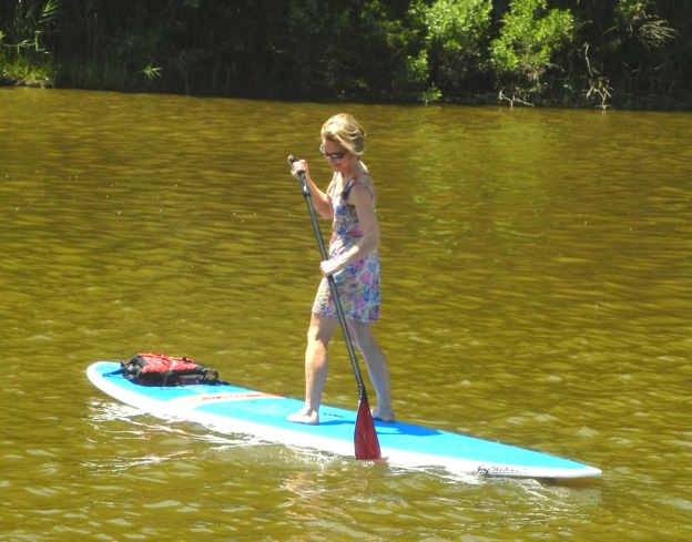 Katherine Tallmadge Paddle Boarding on a very hot 4th of July, 2013 on the Miles River