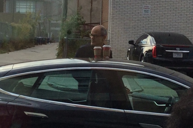 House of Cards White House Chief of Staff Doug Stamper (Michael Kelly) at Starbucks in Shaw