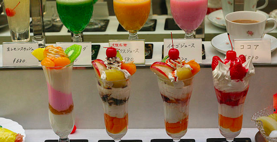 A Line-Up of Fruit, Including Strawberry, Parfaits
