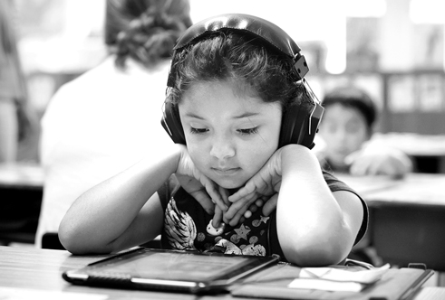 Summer students at Horizons are streaming audiobooks.
