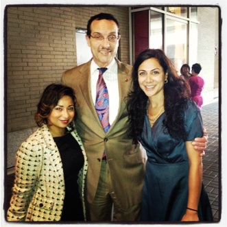 TARI&#039;s Alida Sanchez and Sara Mokhtari with Mayor Vincent Gray