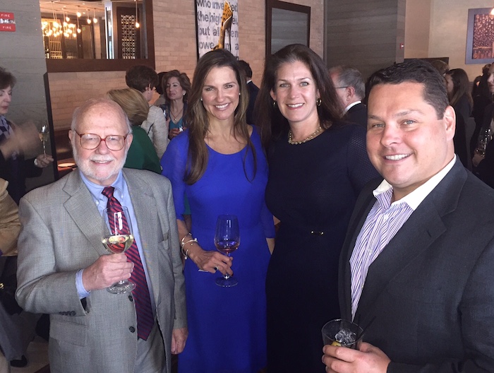 Finance expert Bert Ely, WHF President Anastasia Stull, DLA Piper&#039;s Kearstin Meadows, and NewOak&#039;s Chad Burhance at DelFrisco&#039;s