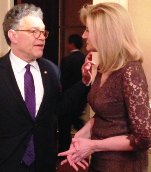 Senator Al Franken (DFL-MN) and Arianna Huffington