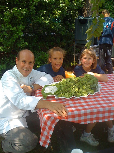 Chef Todd Gray with the harvest