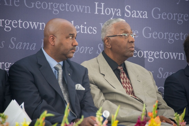 John Thompson III (left) and John Thompson Jr.