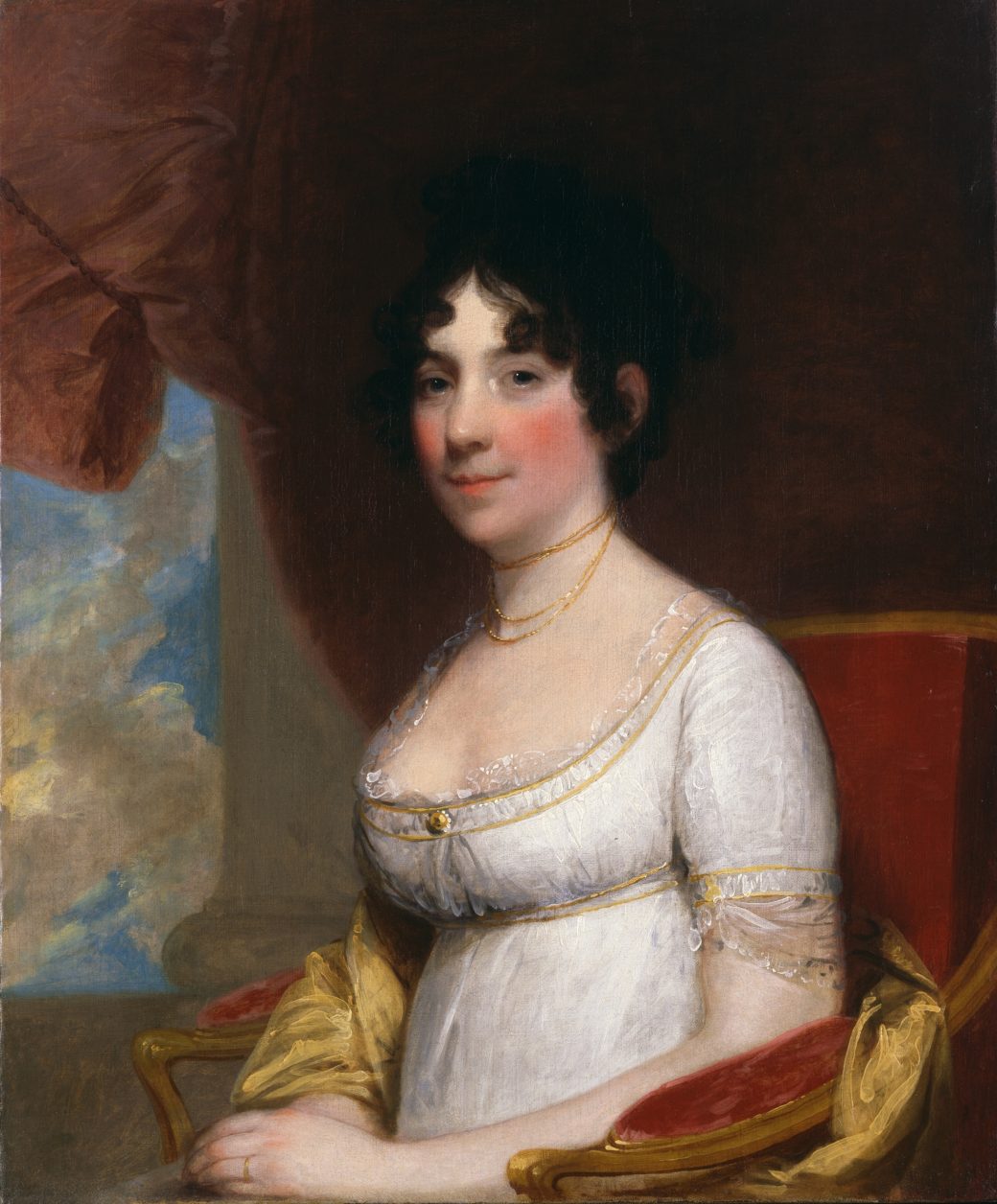 Dolley Madison, 1804, by Gilbert Stuart 