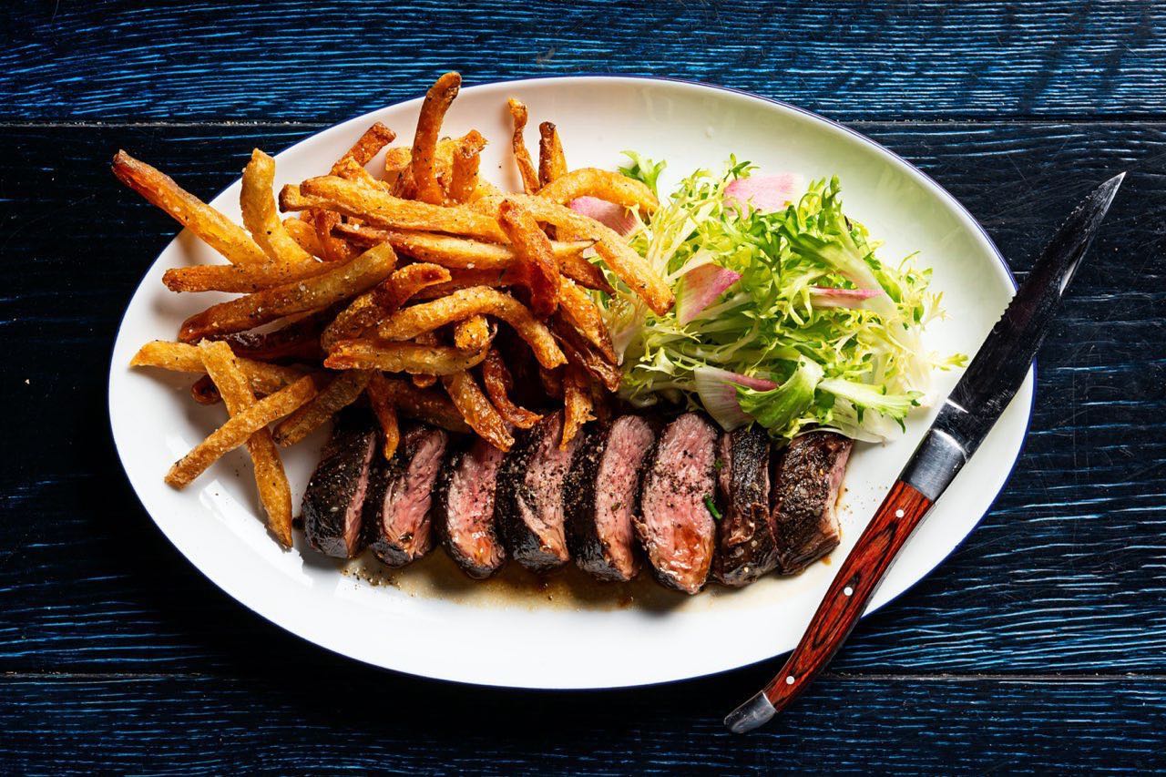 Steak frites at Brasserie Liberte