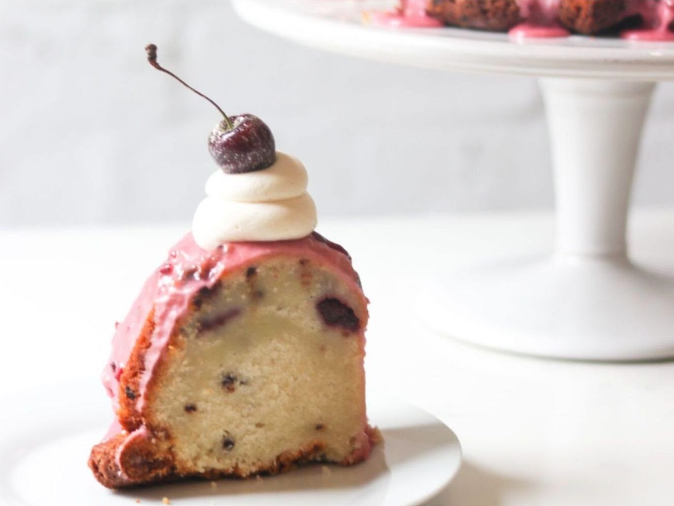 Cherry chocolate chip cake