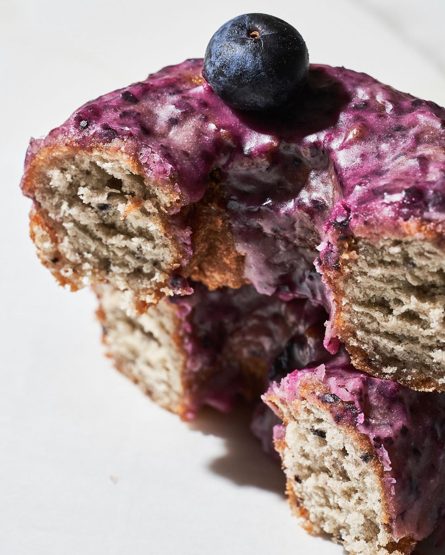 Blueberry cake donut